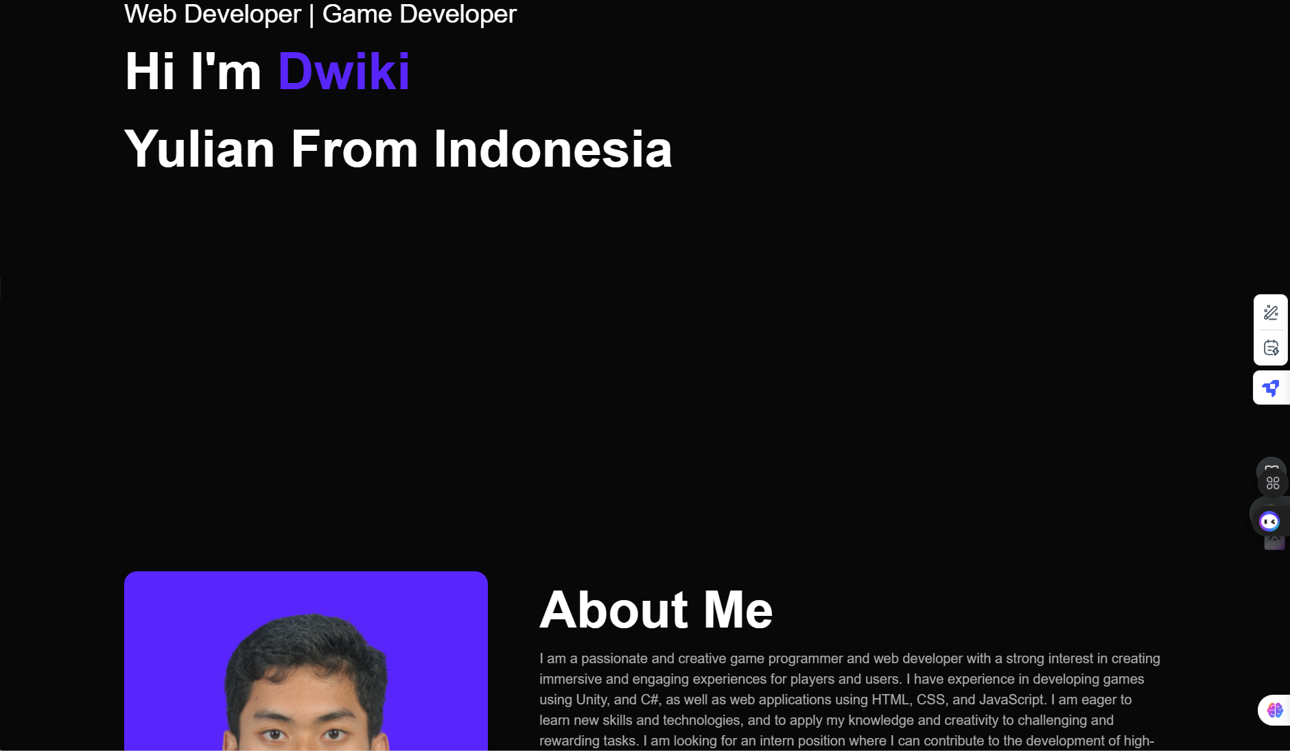 First Portfolio Website